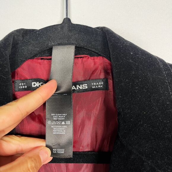 DKNY Mens Medium M Black Velvet Blazer Sport Coat Cotton Two Button Notch Collar - Picture 7 of 8